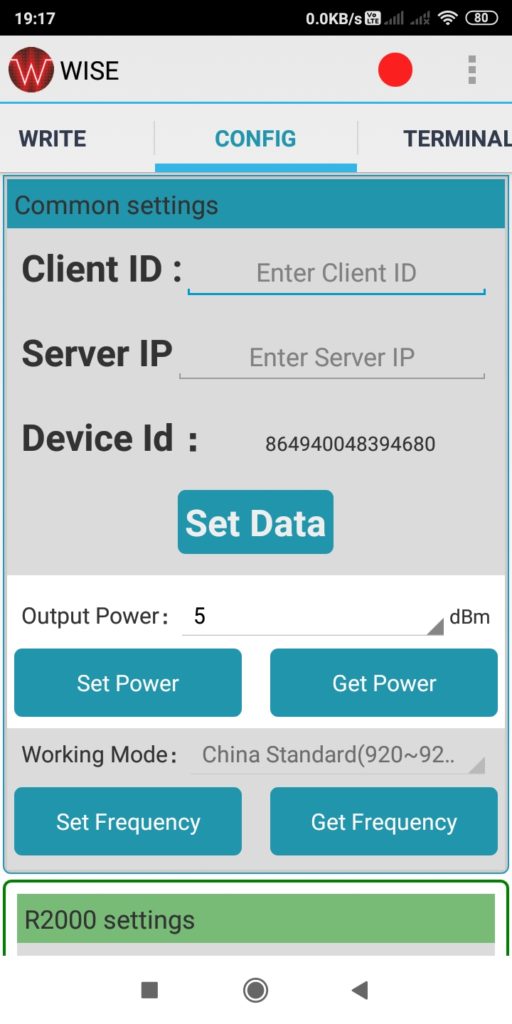 Asset Tracker — RFID drum tracking screen