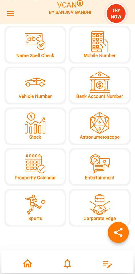 VCAN — astrology and numerology services home screen